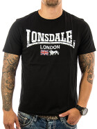 Lonsdale Shirt 114521 schwarz-weiß double Pack