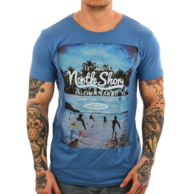 Stitch & Soul Herren Shirt 22174 blau M