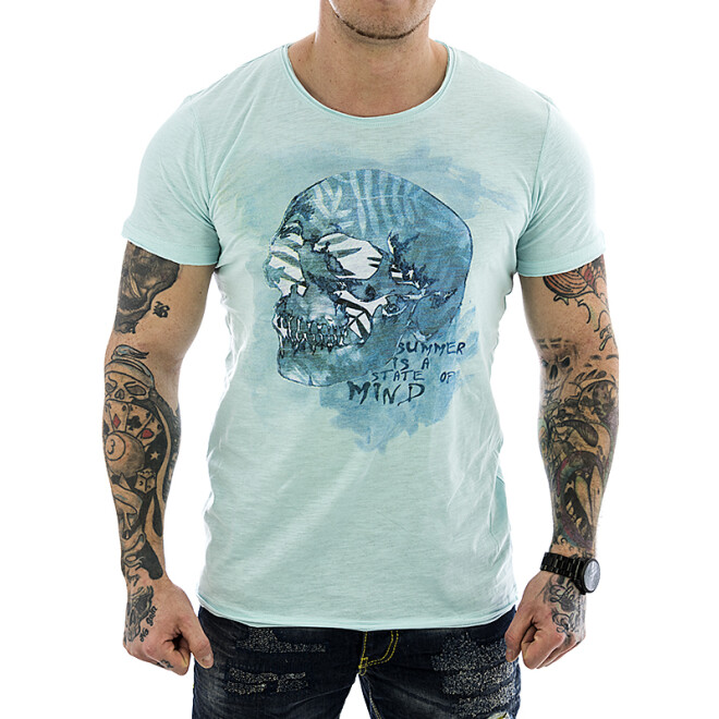 Stitch & Soul Herren Shirt 22196 turquoise M