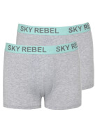 Sky Rebel Doppelpack Boxershort grau