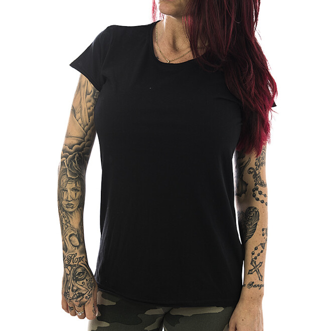 Sublevel Frauen Basic T-Shirt 1678A schwarz 11