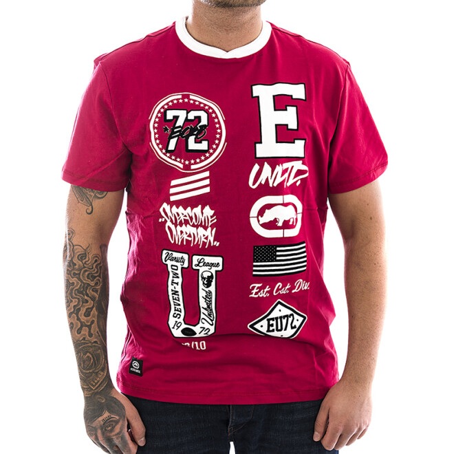 Ecko Unltd T-Shirt College Patches 1032 rot 1