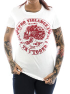 Pro Violence Shirt Girly Tattoed 1110 weiß-rot 1
