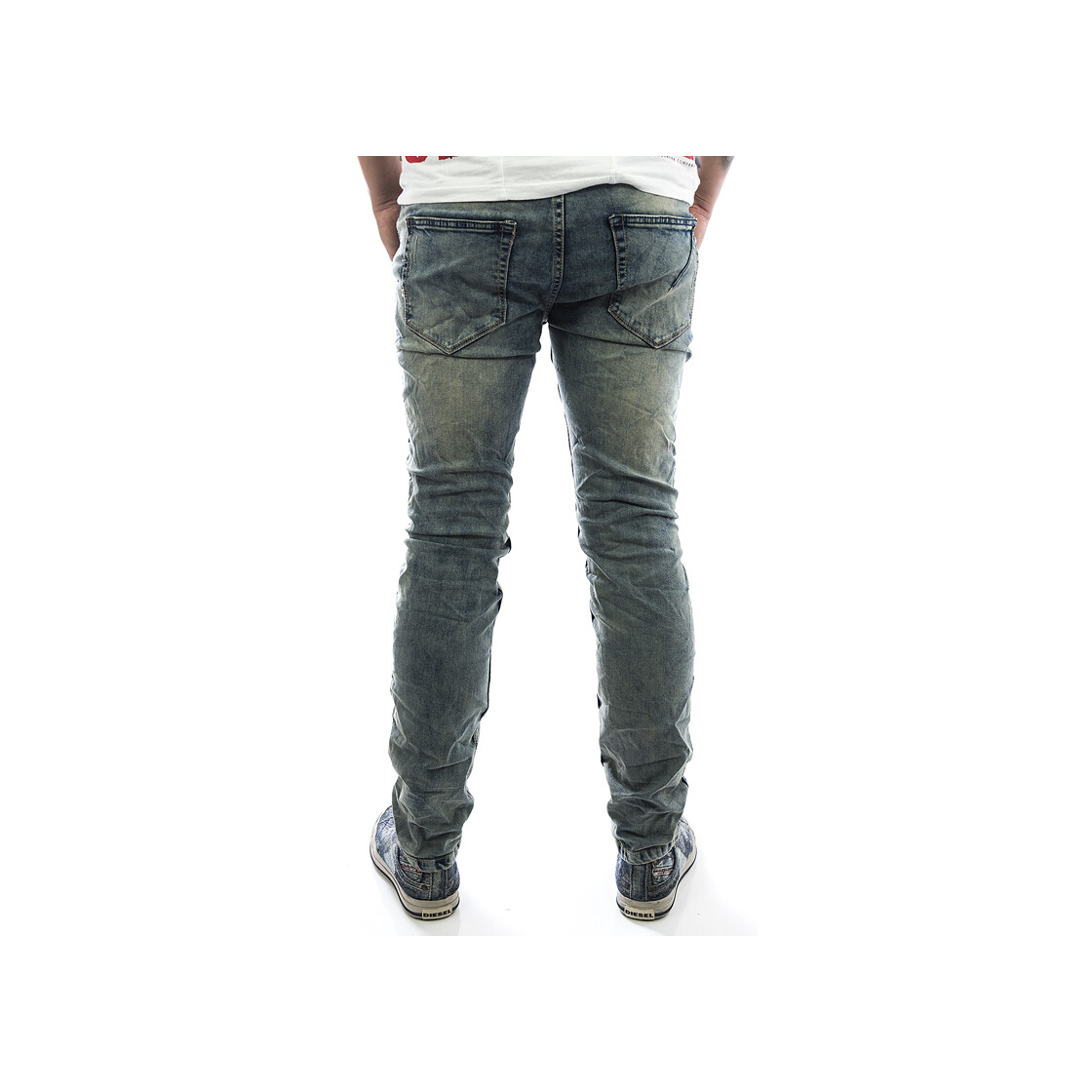 w30 Serseri señores Designer slim fit Stretch Jeans Hose azul oscuro-w29