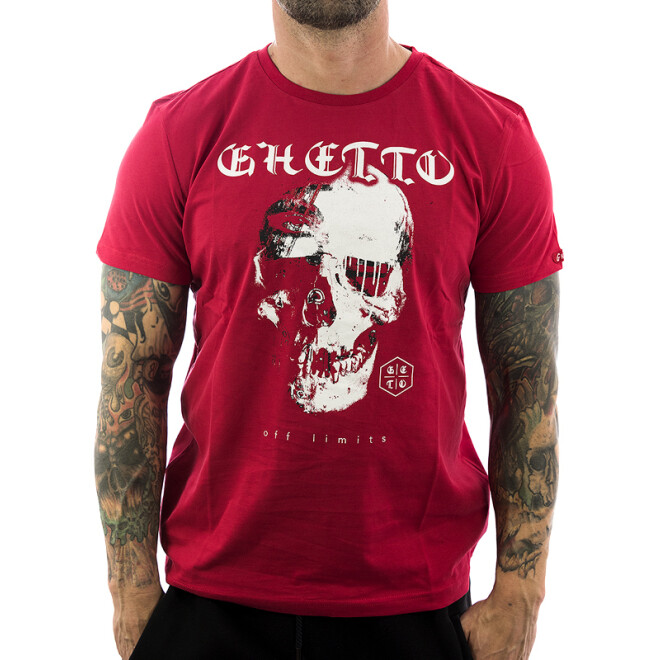 Ghetto off Limits Shirt Robo Skull 190305 red 11