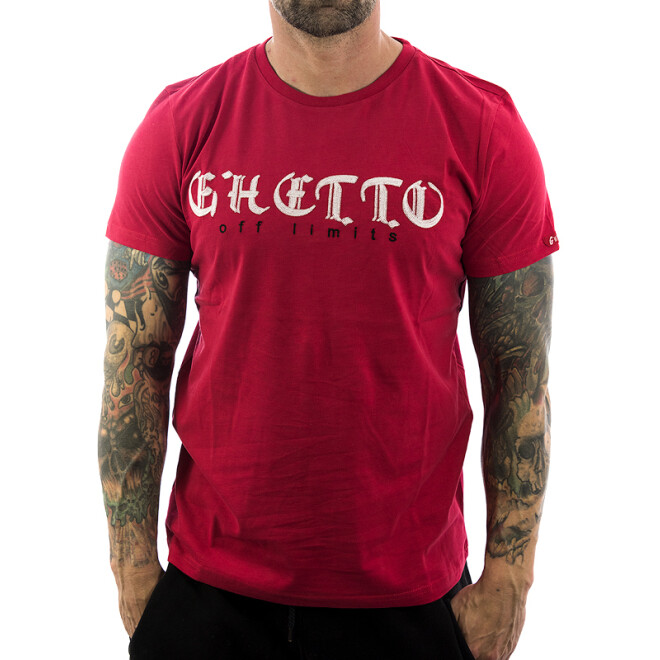 Ghetto off Limits Shirt Embro 190310 rot 1