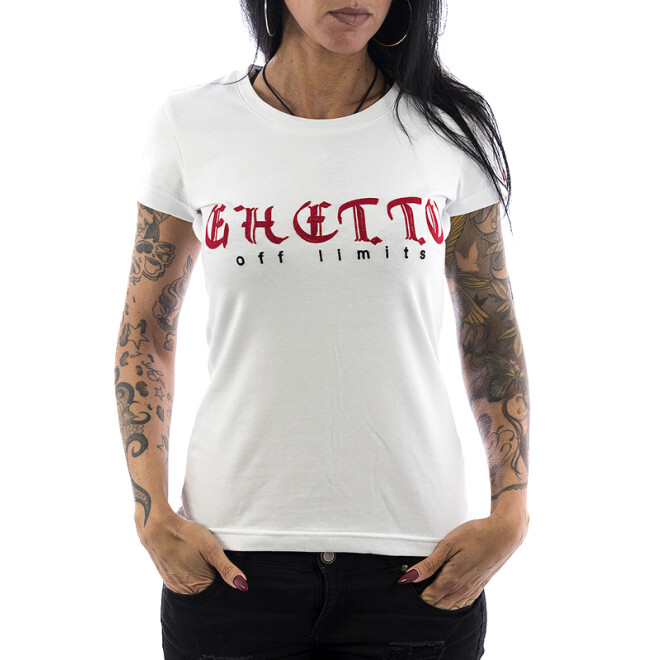 Ghetto off Limits Shirt Embro 190410 white 11