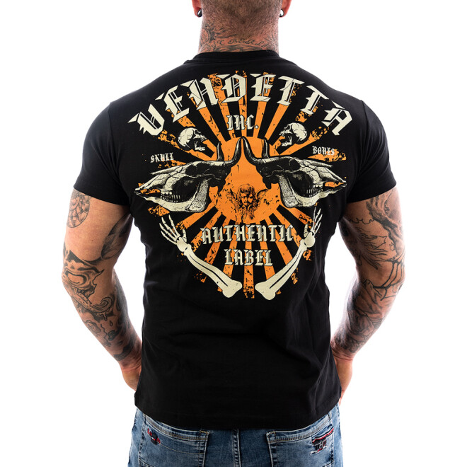 Vendetta Inc. Shirt Skull Bones black VD-1089 11