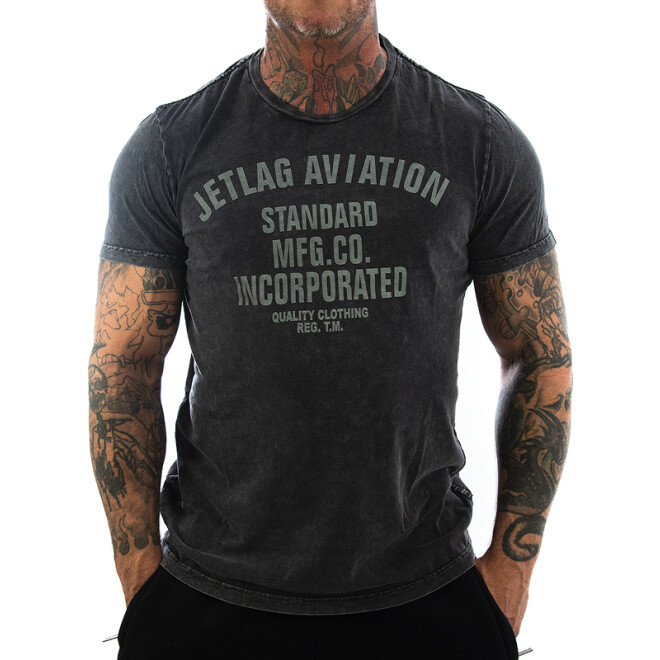 JET LAG USA Männer Shirt Aviation schwarz 1
