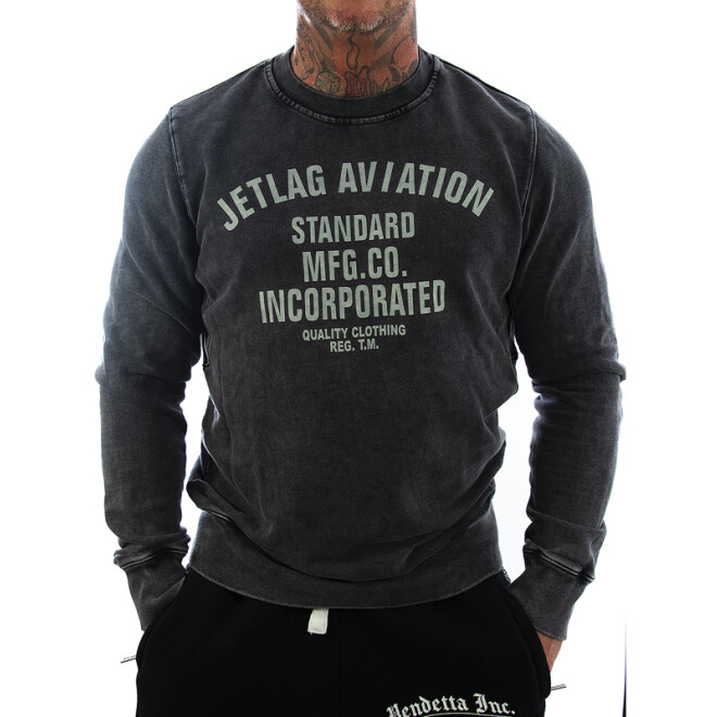 JET LAG USA Männer Sweatshirt Aviation schwarz 11