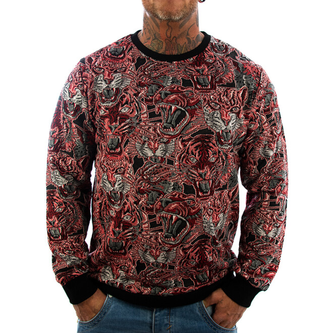 Rusty Neal Strickpullover Snake weinrot 11
