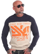 Yakuza Sweatshirt Nippon Two Face whitecap gray 1