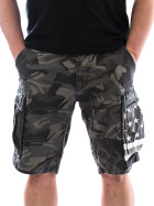 JETLAG Cargo Shorts 016-22 schwarz camouflage 1