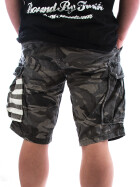 JETLAG Cargo Shorts 016-22 schwarz camouflage 33