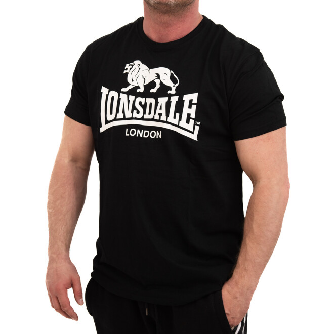 Lonsdale Shirt Logo schwarz 119083 1