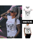 Vendetta Inc. Shirt Butterfly weiß VD-0012 S