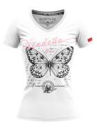 Vendetta Inc. Shirt Butterfly weiß VD-0012 L