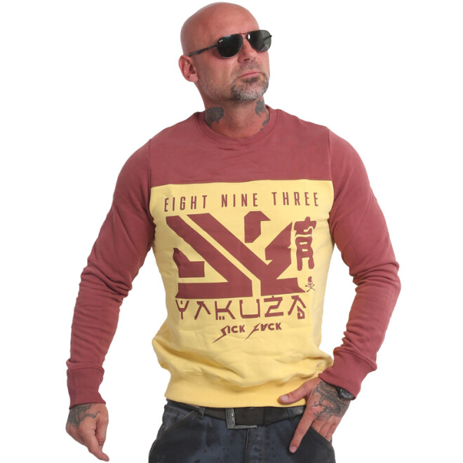 Yakuza Sweatshirt Nippon Two Face gelb 17014 1