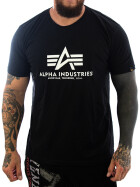 Alpha Industries T Shirt Big Logo schwarz 11