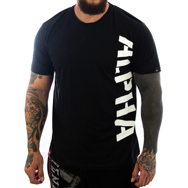 Alpha Industries T Shirt Side Print schwarz 1