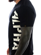 Alpha Industries T Shirt Side Print schwarz 2