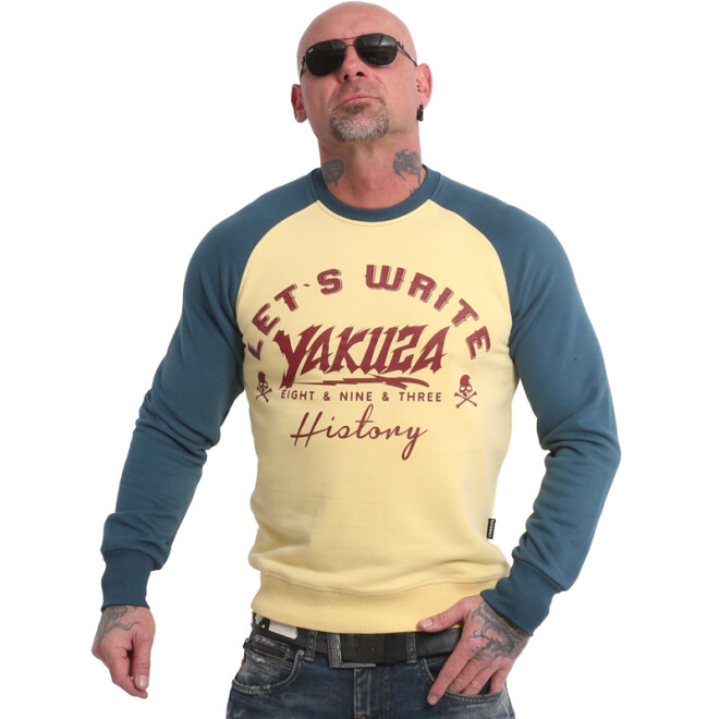 Yakuza Sweatshirt History Raglan gelb 1