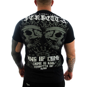 Rusty Neal T-Shirt Skull Front Print Black 15185 - 7GUNS