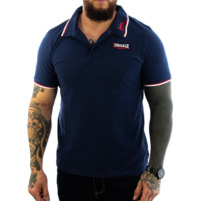 Lonsdale Polo Shirt - LION blau/rot/weiß 110629-3582 1
