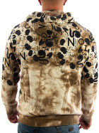 Rusty Neal Sweatjacke Oil Washed Tie Dye All Over Print Camel 19120 33