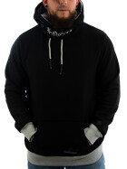 Rusty Neal Stehkragen Kapuzen Sweatshirt im Individuellem Design schwarz 9325 11