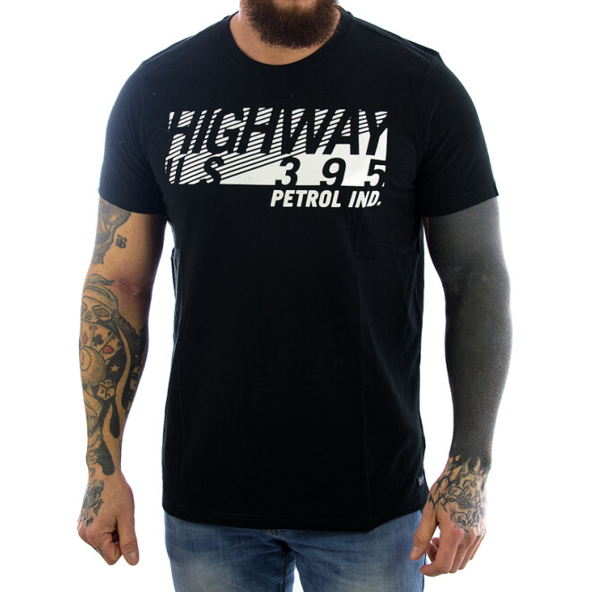 Petrol Industries Herren T-Shirt schwarz/weiß TSR610-B 11
