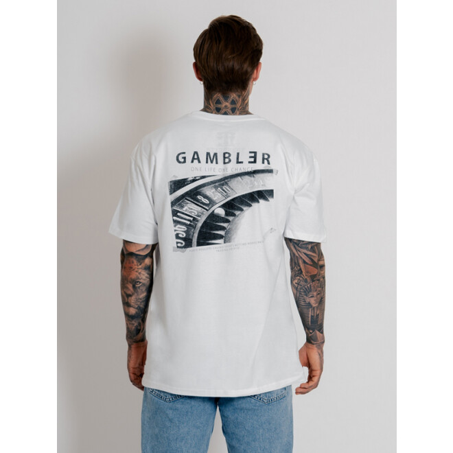 Tr3nd Unisex Oversize T-Shirt Gambl3r weiß 2021-2 1
