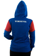 Vendetta Inc. ladies hoodie retro red, blue, white 104 XXL