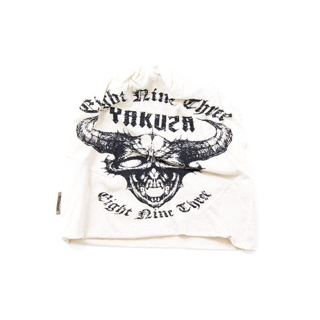 Yakuza Unisex Knit Beanie Mütze cream white, black 1