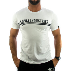 Alpha Industries Herren T-Shirt weiß/schwarz 126505 11