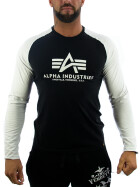 Alpha Industries Herren Langarm Shirt schwarz/weiß 176531 11