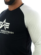 Alpha Industries Herren Langarm Shirt schwarz/weiß 176531 22