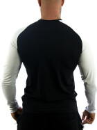 Alpha Industries Herren Langarm Shirt schwarz/weiß 176531 3
