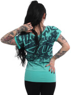 Yakuza Lettering Allover Wide Shirt turquoise 22