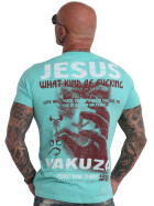 Yakuza Herren T-Shirt Jesus turquoise 19029 22