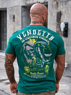 Vendetta Inc. Shirt Skull Snake teal green 1183 M