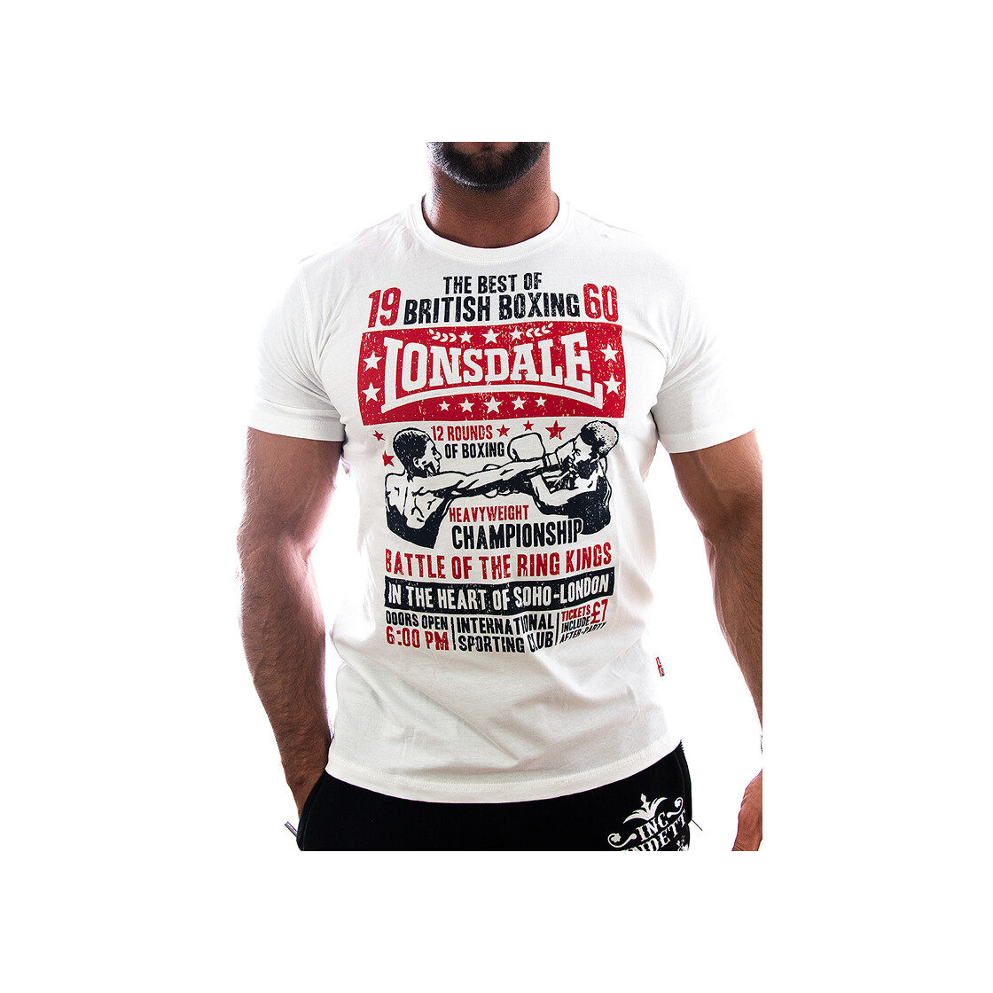 7Guns Lonsdale Auckengill 117221 T-shirt - white