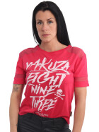 Yakuza Women Shirt Ent Panelling Box Fit red
