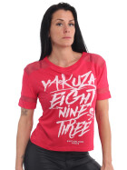 Yakuza Frauen Shirt Ent Panelling Box Fit rot 1