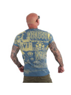 Yakuza Shirt Metal System Allover mallard blue 20039 22