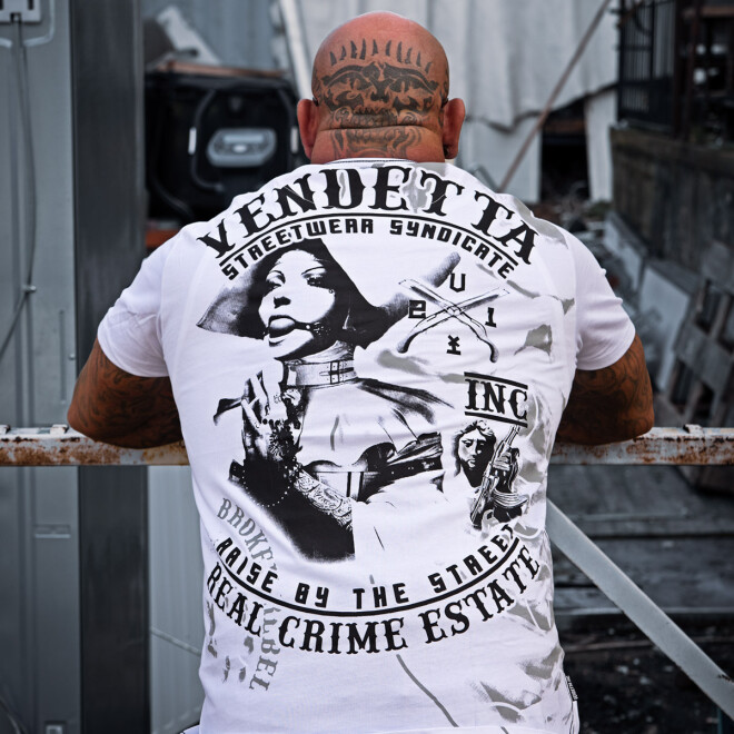 Vendetta Inc. Shirt Real Crime weiß 1195 1
