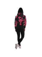 Yakuza Skull pattern allover hoodie anthrazit 90111