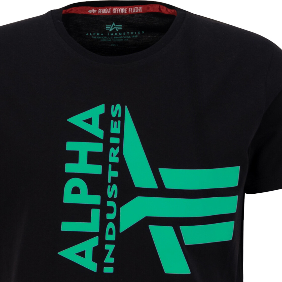 Alpha Industries Shirt Half Logo Foam black 106510 - 7Guns