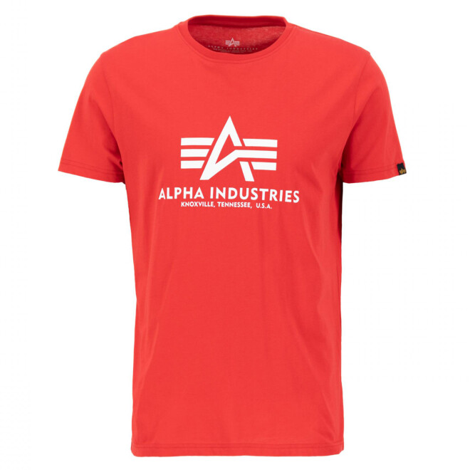 Alpha Industries T-Shirt Logo Patch 100501 rot 11