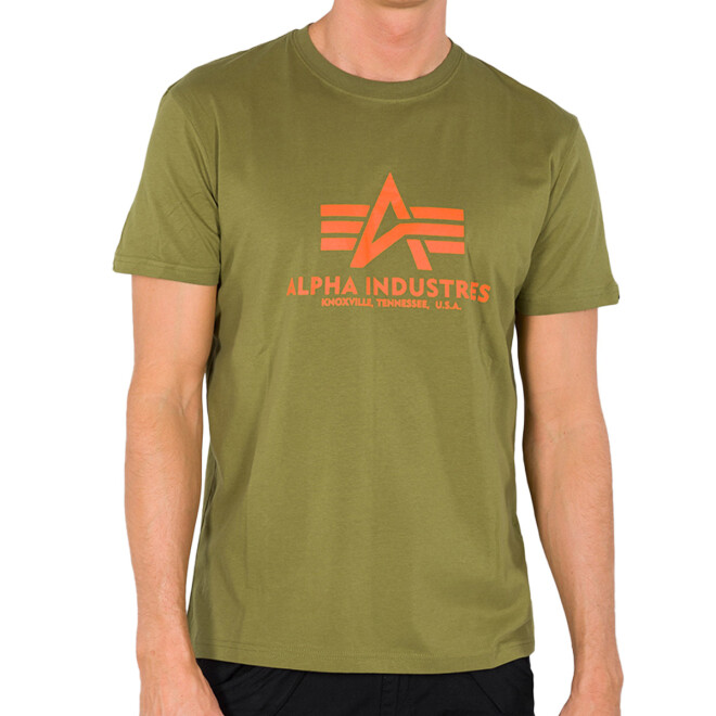 Alpha Industries T-Shirt Logo Patch 100501 khaki green 11